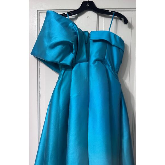 NWT Sachin Babi Teal Blue Clarissa Strapless Maxi Gown Dress Size 6 - Picture 12 of 16